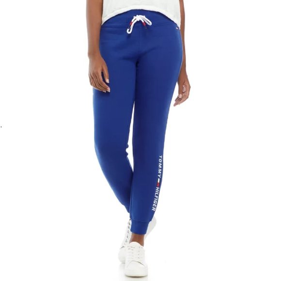 new LAPIS BLUE Tommy Hilfiger Embroidered Logo Joggers in Women's Size MEDIUM - Picture 1 of 4